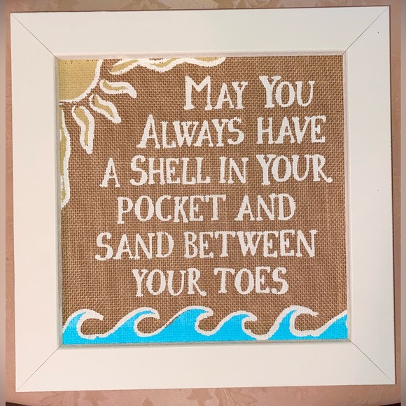 Beach Art“may you always have a shell in your pocket and sand between your toes” - Picture 1 of 2